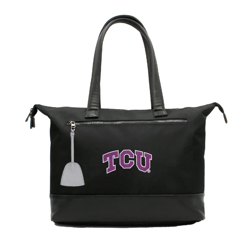 tote bag beach leather canvas design-Texas Christian University Horned Frogs Premium Laptop Tote Bag