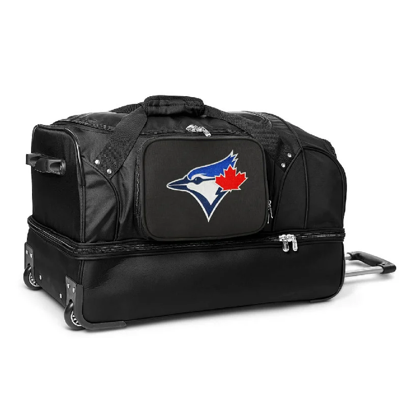 Toronto Blue Jays 27" Black Rolling Drop Bottom Duffel