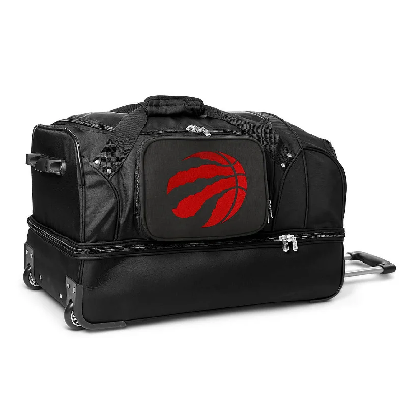 Toronto Raptors 27" Black Rolling Drop Bottom Duffel