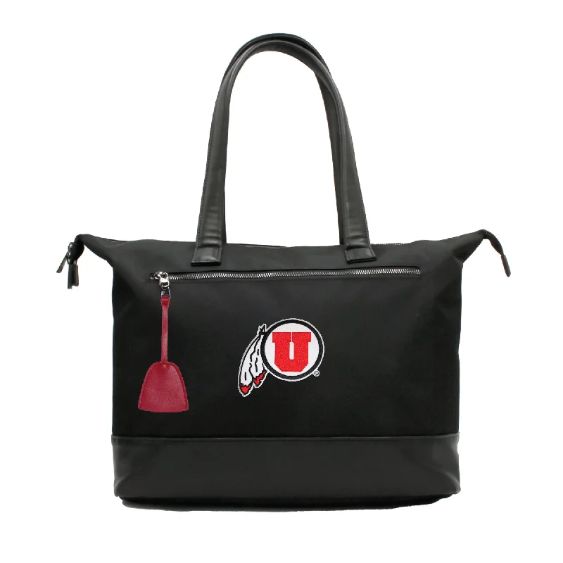 tote bag high quality leather canvas-Utah Utes Premium Laptop Tote Bag