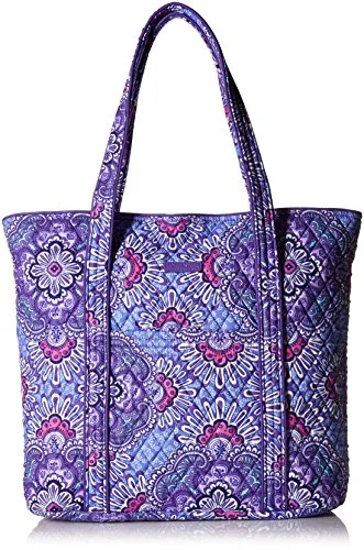 tote bag gift canvas-Vera Bradely Vera Tote, Lilac Tapestry, One Size