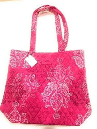 tote bag women canvas-Vera Bradley Women Tote With Solid Color Interior (Stamped Paisley)