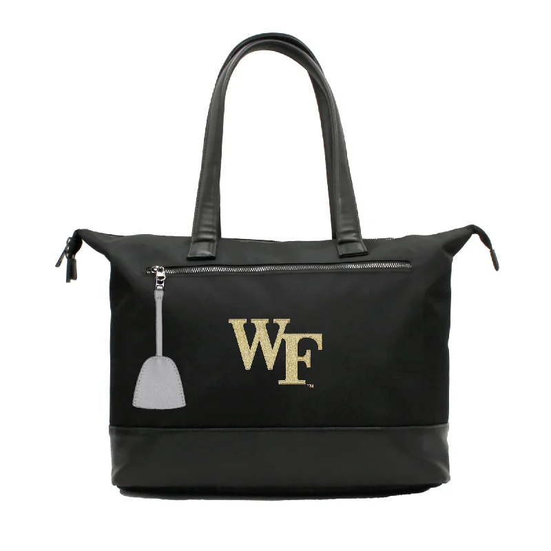 tote bag trendy leather canvas-Wake Forest Demon Deacons Premium Laptop Tote Bag