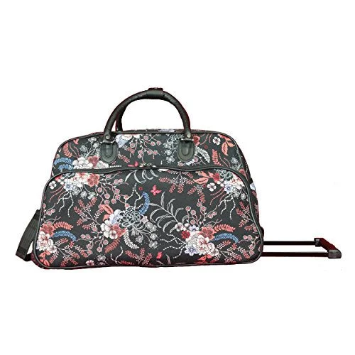 World Traveler 21-Inch Rolling Duffel Bag, Flower Bloom, One Size