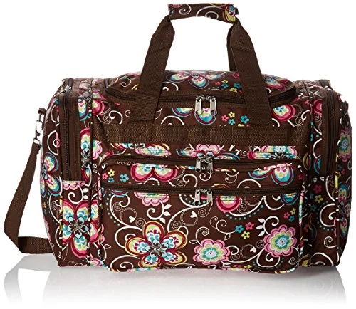 World Traveler Women'S Value Series 19-Inch Carry Duffel Bag, Brown Daisy, One Size